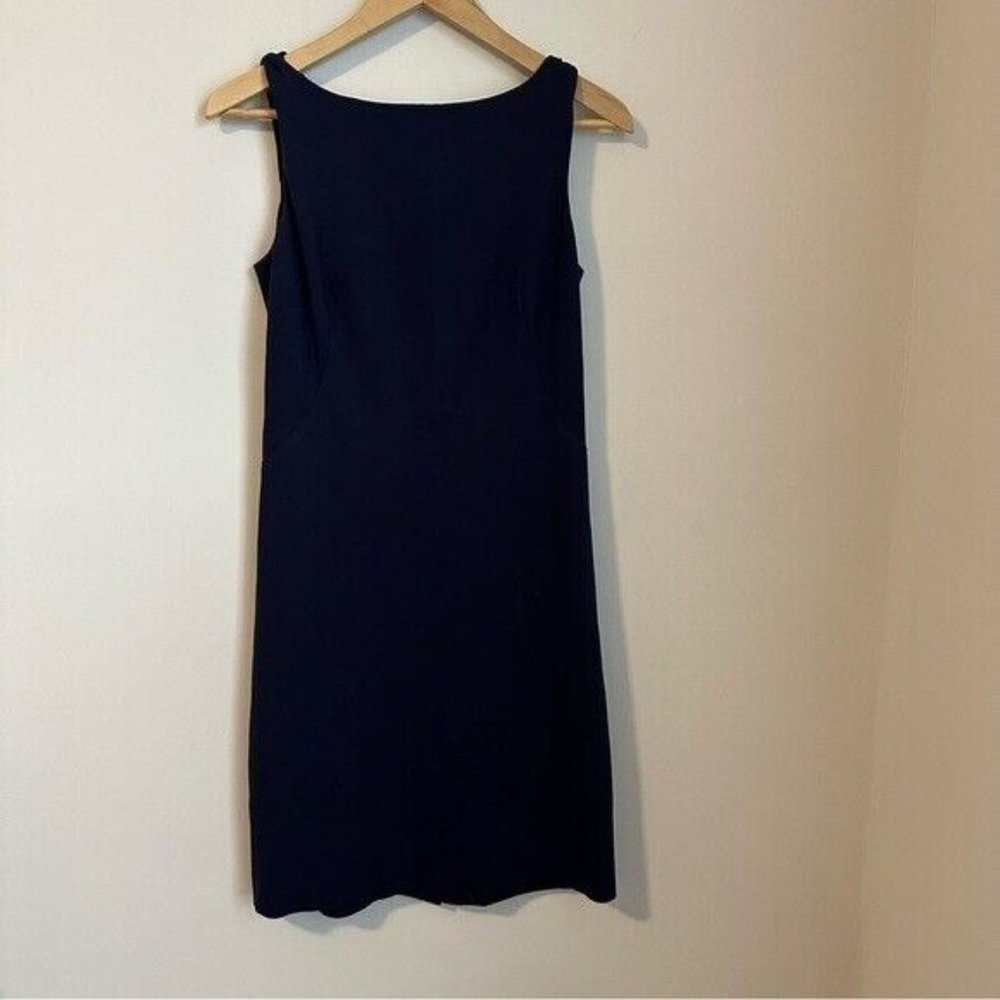 MM LaFleur Lydia Shift Dress Twist Strap Navy Midnight Indigo Women’s Size 0 - Picture 3 of 13